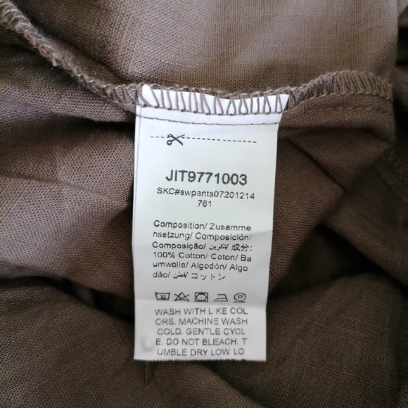 Shein Womens Brown High Rise Tie Front Elastic Waist Jogger Pants Size L - Picture 6 of 7